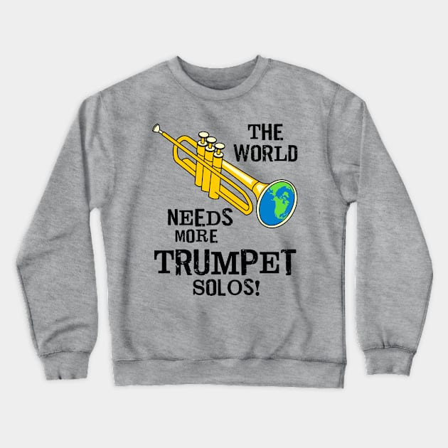 Trumpet Solos Crewneck Sweatshirt by Barthol Graphics